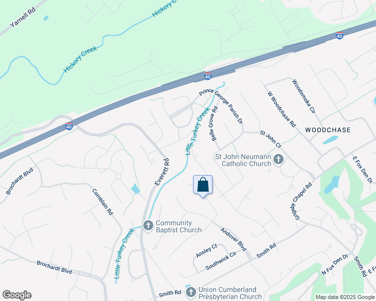 map of restaurants, bars, coffee shops, grocery stores, and more near 648 Hickory Woods Road in Knoxville