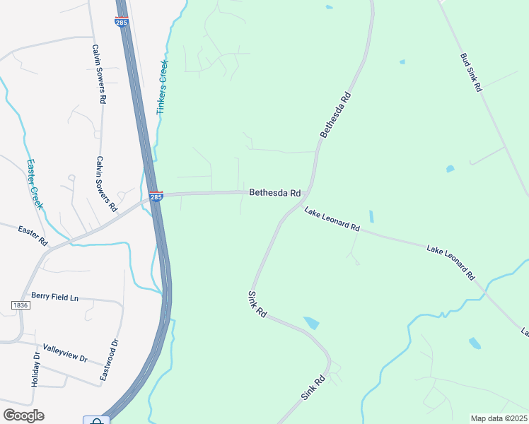 map of restaurants, bars, coffee shops, grocery stores, and more near 1549 Sink Road in Lexington