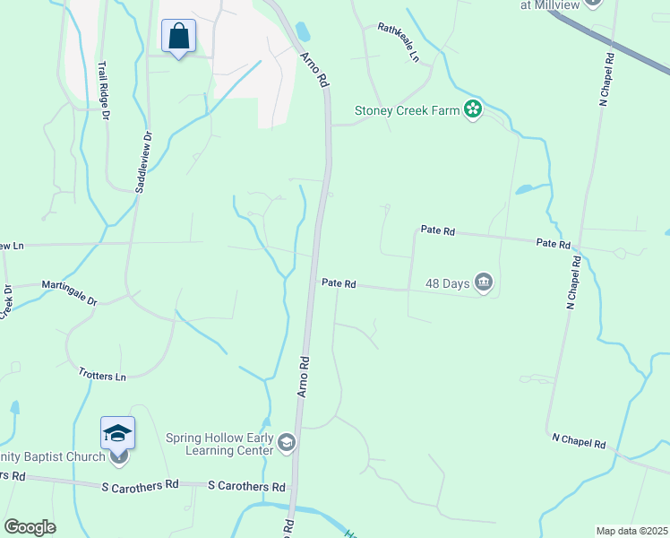 map of restaurants, bars, coffee shops, grocery stores, and more near 4204 Pate Road in Franklin