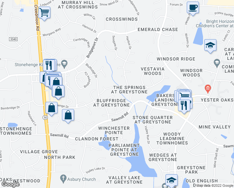 map of restaurants, bars, coffee shops, grocery stores, and more near 1200 Cliffside Circle in Raleigh