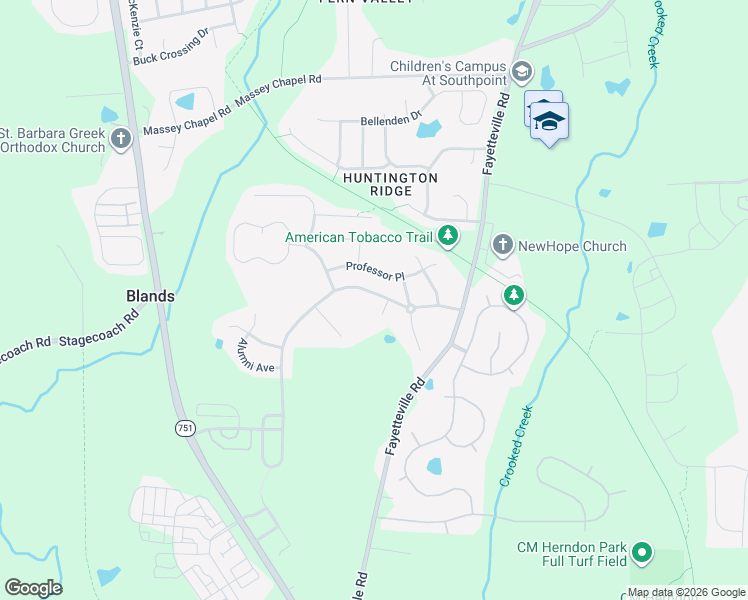 map of restaurants, bars, coffee shops, grocery stores, and more near 1014 Chancellors Ridge Drive in Durham