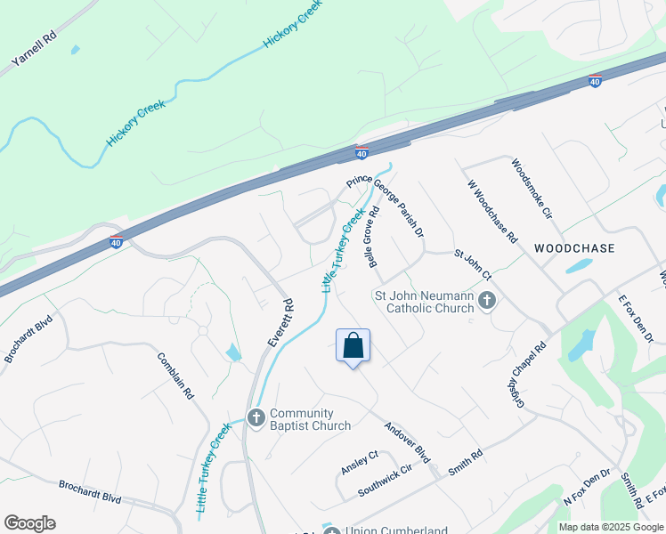 map of restaurants, bars, coffee shops, grocery stores, and more near 648 Hickory Woods Road in Knoxville