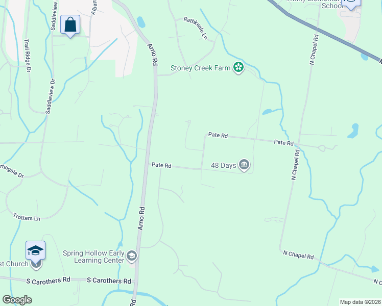 map of restaurants, bars, coffee shops, grocery stores, and more near 4242 Pate Road in Franklin