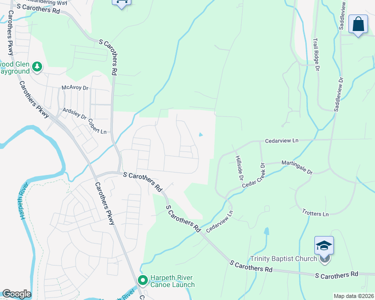 map of restaurants, bars, coffee shops, grocery stores, and more near 2072 Orangery Drive in Franklin