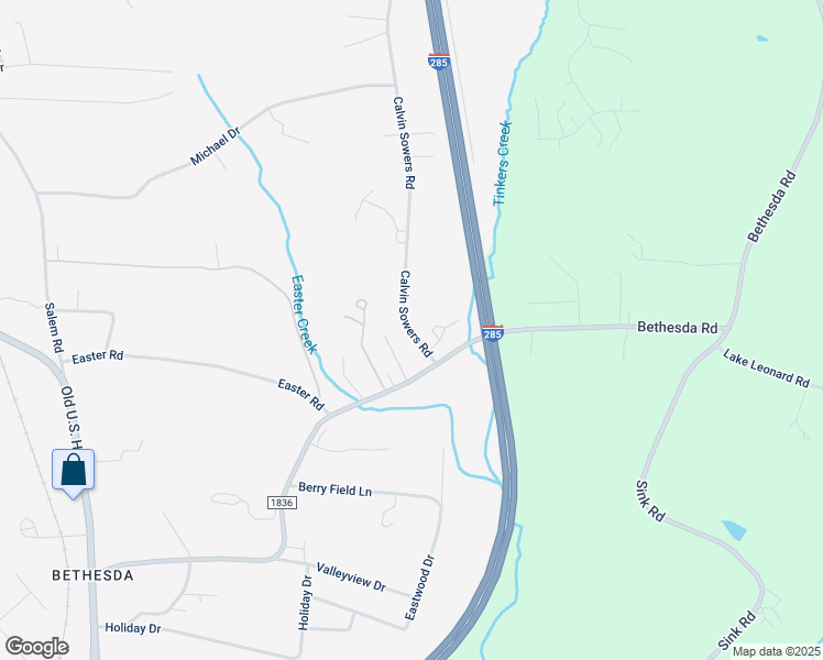 map of restaurants, bars, coffee shops, grocery stores, and more near 1255 Calvin Sowers Road in Lexington