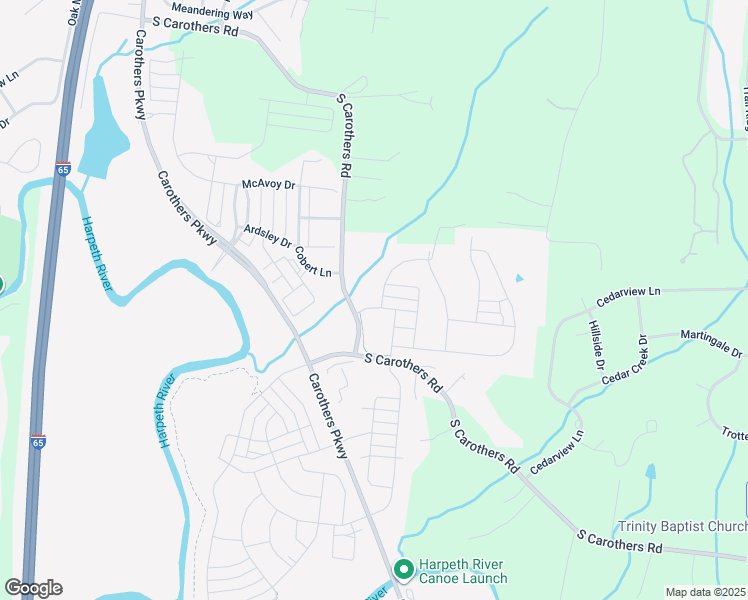 map of restaurants, bars, coffee shops, grocery stores, and more near 1089 Honey Bush Circle in Franklin
