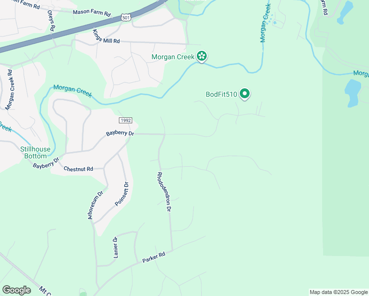 map of restaurants, bars, coffee shops, grocery stores, and more near 108 Umbrio Lane in Chapel Hill