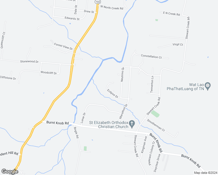 map of restaurants, bars, coffee shops, grocery stores, and more near 412 Eclipse Drive in Murfreesboro