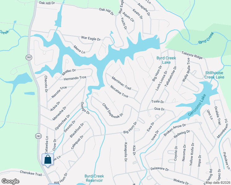 map of restaurants, bars, coffee shops, grocery stores, and more near 5 Altakima Court in Crossville