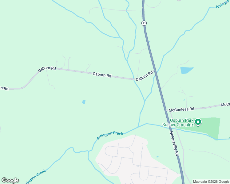 map of restaurants, bars, coffee shops, grocery stores, and more near 2275 Osburn Road in Arrington