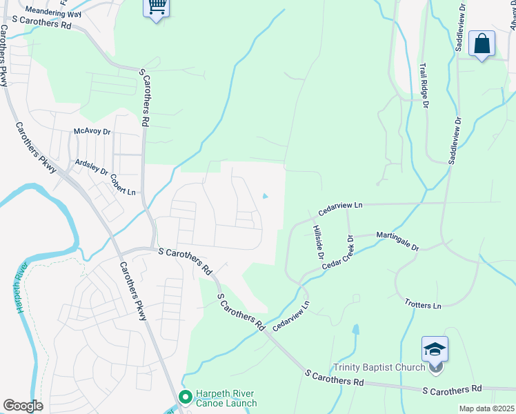 map of restaurants, bars, coffee shops, grocery stores, and more near 6018 Gracious Drive in Franklin