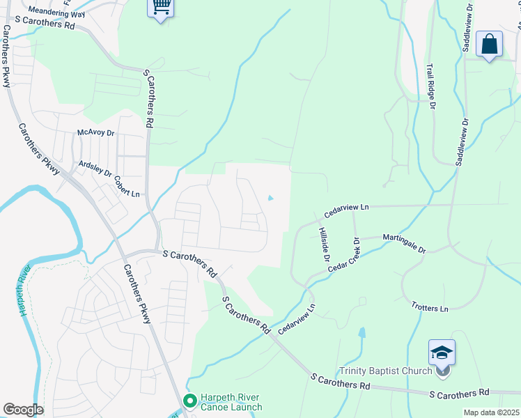 map of restaurants, bars, coffee shops, grocery stores, and more near 6018 Gracious Drive in Franklin