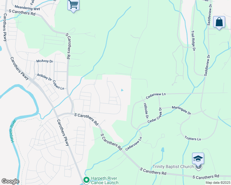 map of restaurants, bars, coffee shops, grocery stores, and more near 4293 Warren Road in Franklin