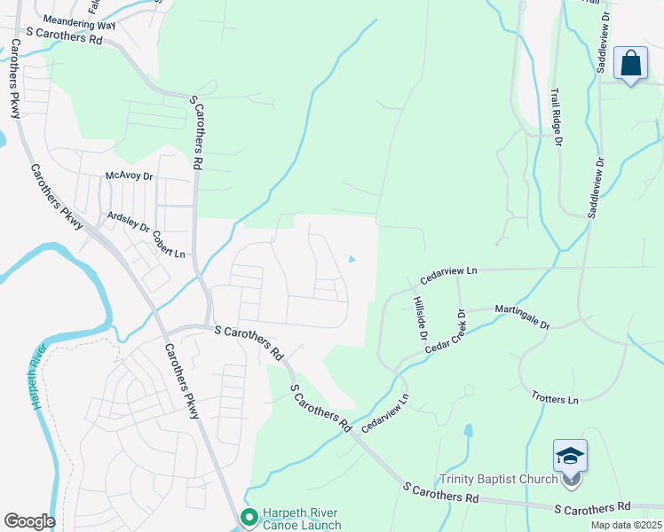 map of restaurants, bars, coffee shops, grocery stores, and more near 4293 Warren Road in Franklin