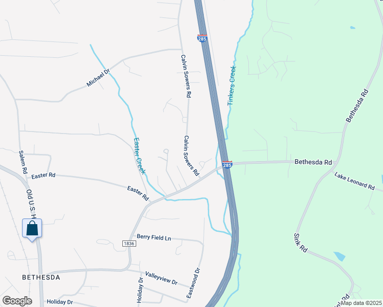 map of restaurants, bars, coffee shops, grocery stores, and more near 1255 Calvin Sowers Road in Lexington