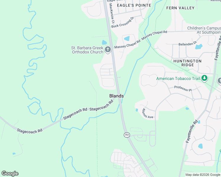 map of restaurants, bars, coffee shops, grocery stores, and more near 1353 Southpoint Trail in Durham