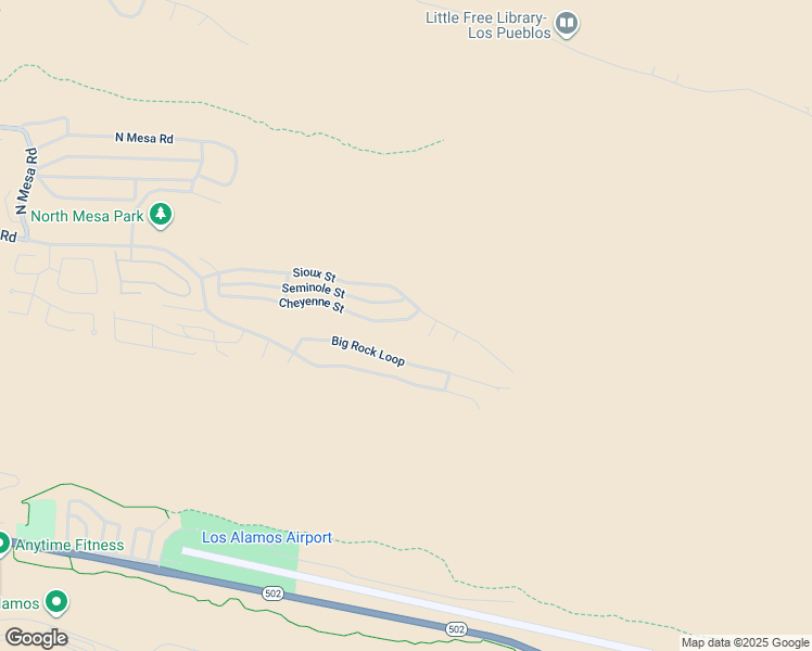 map of restaurants, bars, coffee shops, grocery stores, and more near 1238 Cheyenne Street in Los Alamos