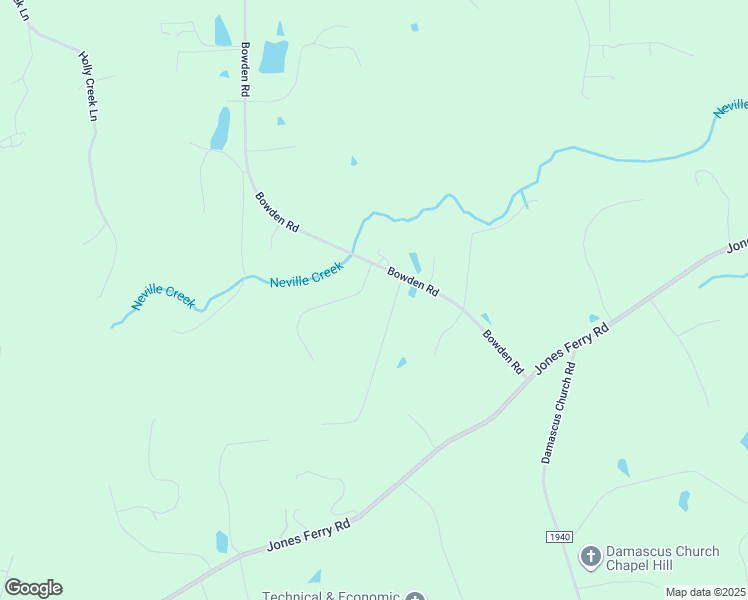 map of restaurants, bars, coffee shops, grocery stores, and more near 2515 Winningham Road in Chapel Hill