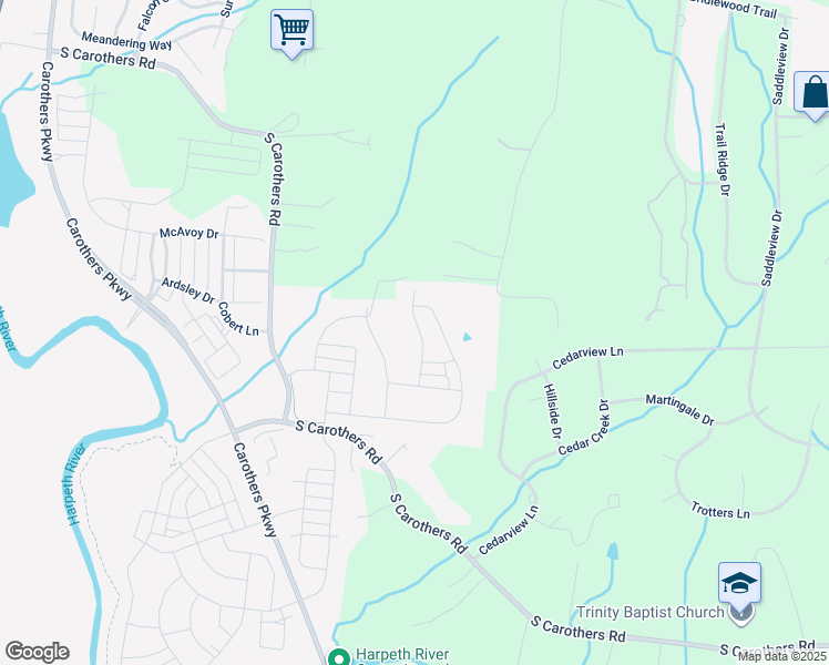 map of restaurants, bars, coffee shops, grocery stores, and more near 4293 Warren Road in Franklin
