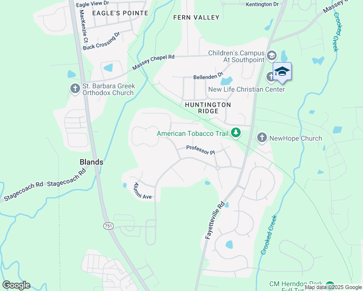map of restaurants, bars, coffee shops, grocery stores, and more near 1003 Professor Place in Durham
