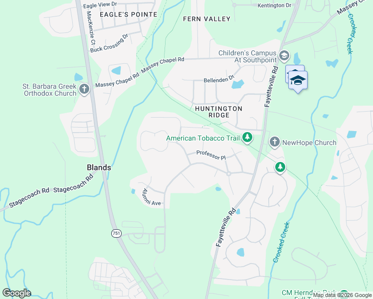 map of restaurants, bars, coffee shops, grocery stores, and more near 1003 Professor Place in Durham