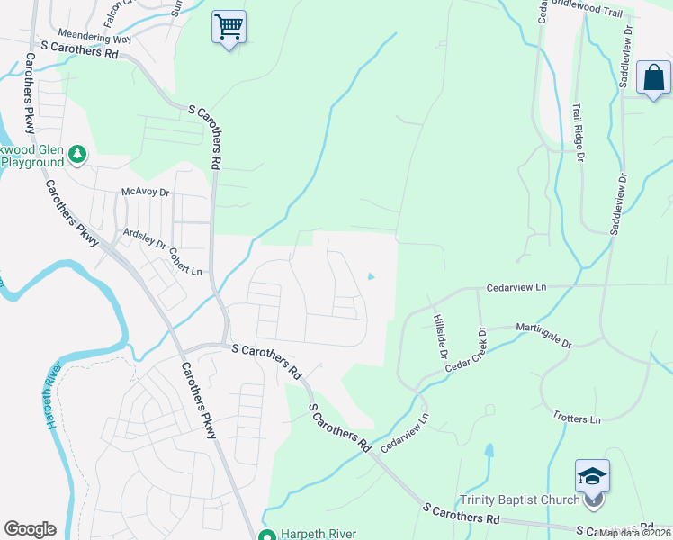 map of restaurants, bars, coffee shops, grocery stores, and more near 4293 Warren Road in Franklin