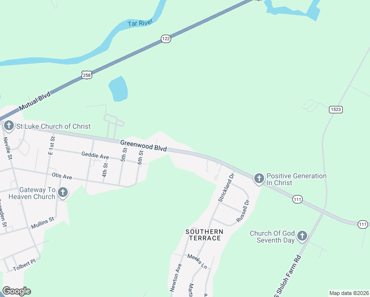 map of restaurants, bars, coffee shops, grocery stores, and more near 721-723 Greenwood Boulevard in Princeville