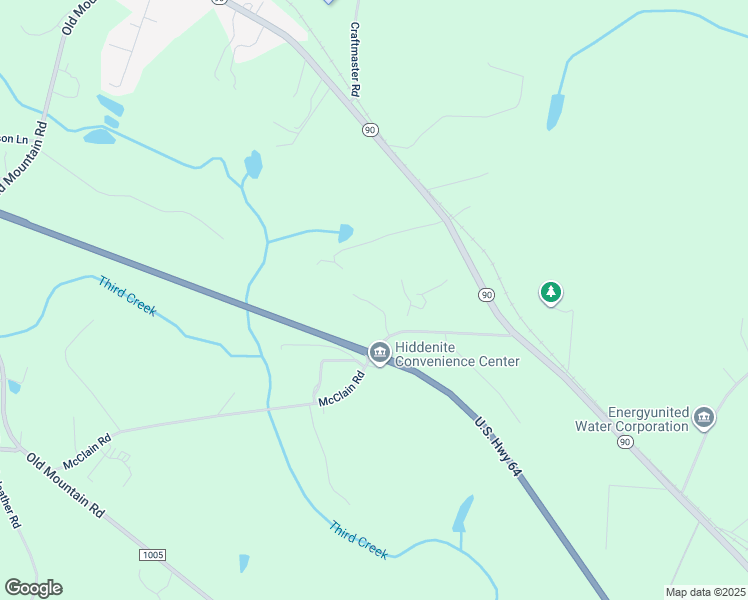 map of restaurants, bars, coffee shops, grocery stores, and more near 86 Stocks Drive in Hiddenite
