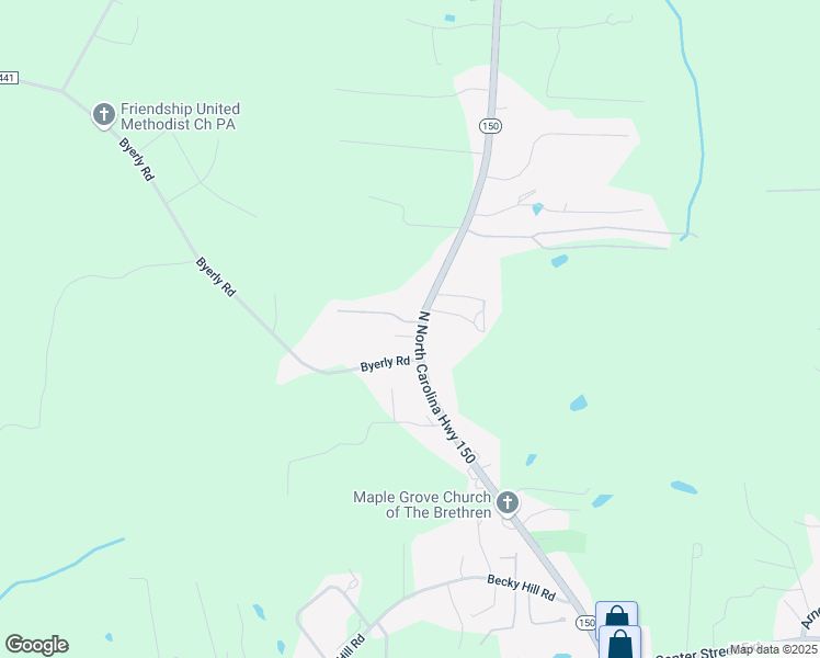 map of restaurants, bars, coffee shops, grocery stores, and more near 2955 North North Carolina Highway 150 in Lexington