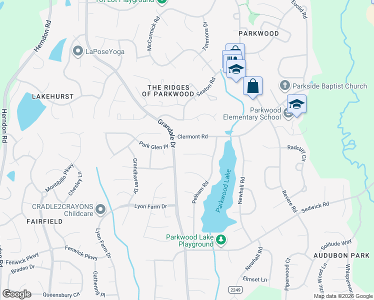 map of restaurants, bars, coffee shops, grocery stores, and more near 123 Wicklow Lane in Durham