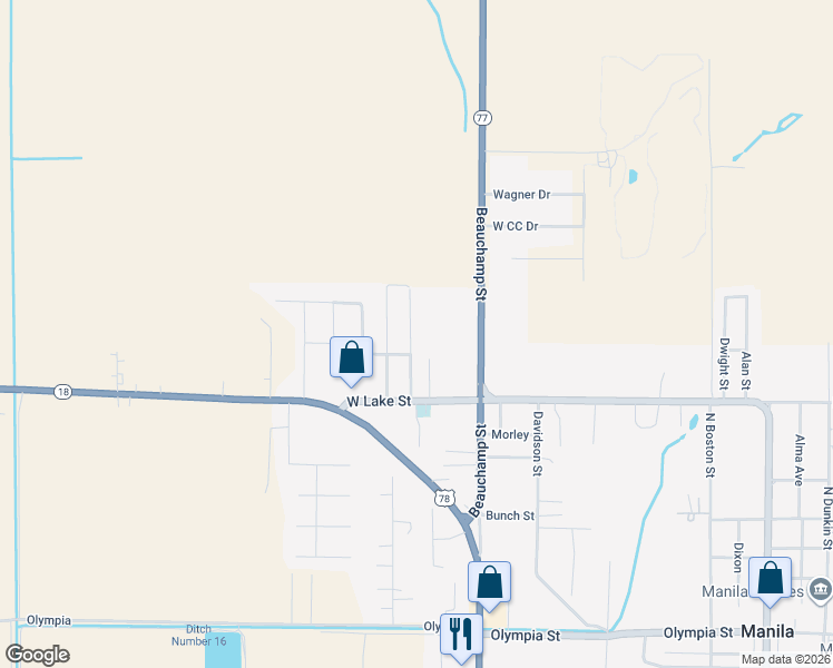 map of restaurants, bars, coffee shops, grocery stores, and more near 900 Benton Street in Manila