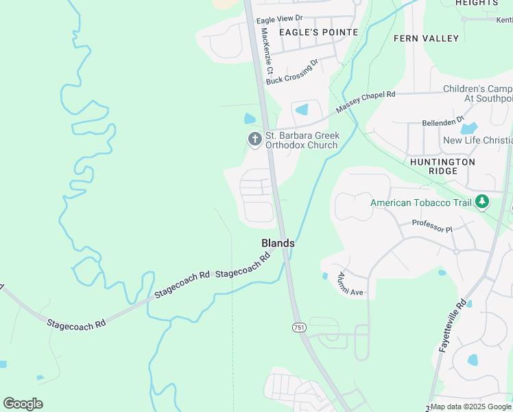 map of restaurants, bars, coffee shops, grocery stores, and more near 1413 Southpoint Trail in Durham