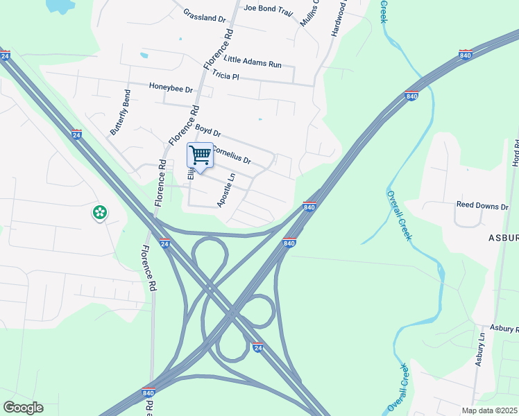 map of restaurants, bars, coffee shops, grocery stores, and more near 4865 Nina Marie Avenue in Murfreesboro