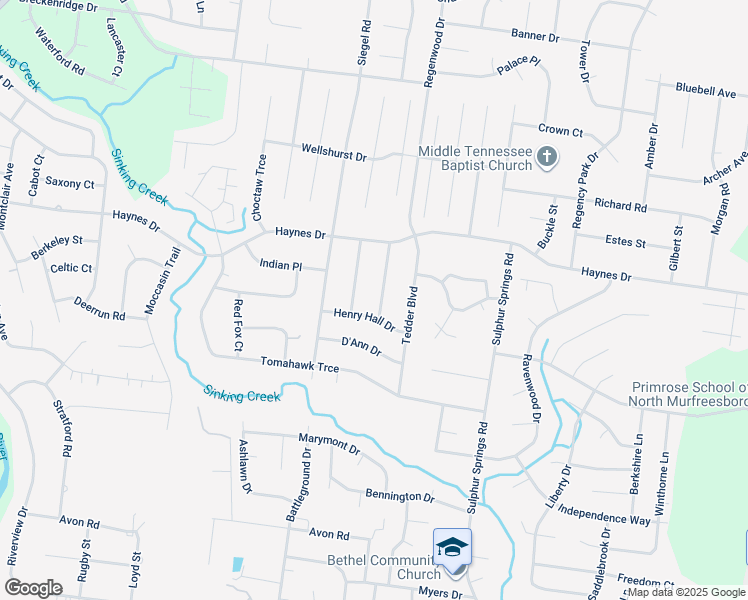 map of restaurants, bars, coffee shops, grocery stores, and more near 2207 General Kirk Drive in Murfreesboro