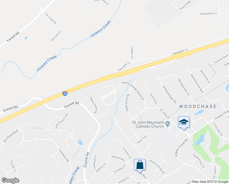 map of restaurants, bars, coffee shops, grocery stores, and more near 12416 Cotton Blossom Lane in Knoxville