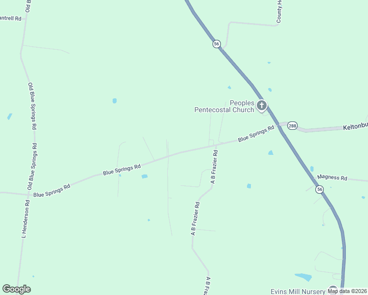 map of restaurants, bars, coffee shops, grocery stores, and more near 550 Blue Springs Road in Smithville