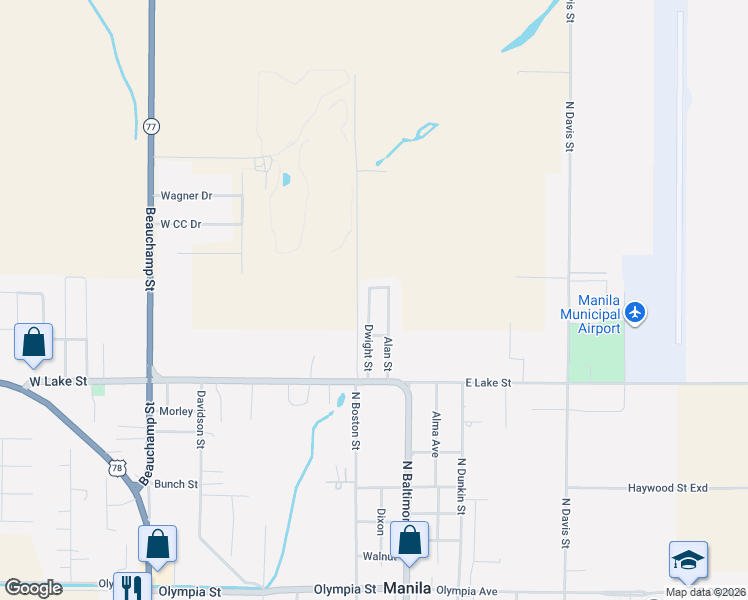 map of restaurants, bars, coffee shops, grocery stores, and more near 917 Dwight Street in Manila