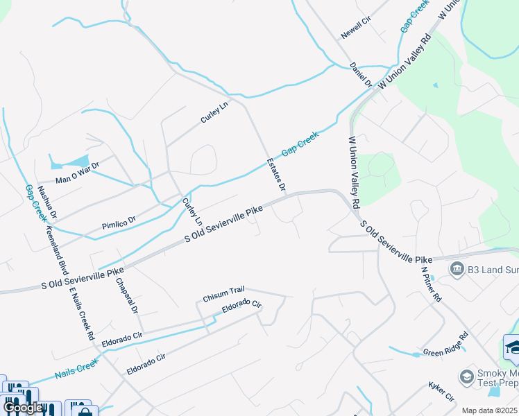 map of restaurants, bars, coffee shops, grocery stores, and more near 813 South Old Sevierville Pike in Seymour