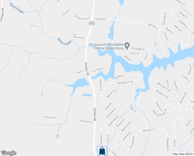 map of restaurants, bars, coffee shops, grocery stores, and more near 707 Chacoto Drive in Crossville