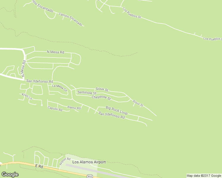 map of restaurants, bars, coffee shops, grocery stores, and more near 1170 Sioux Street in Los Alamos