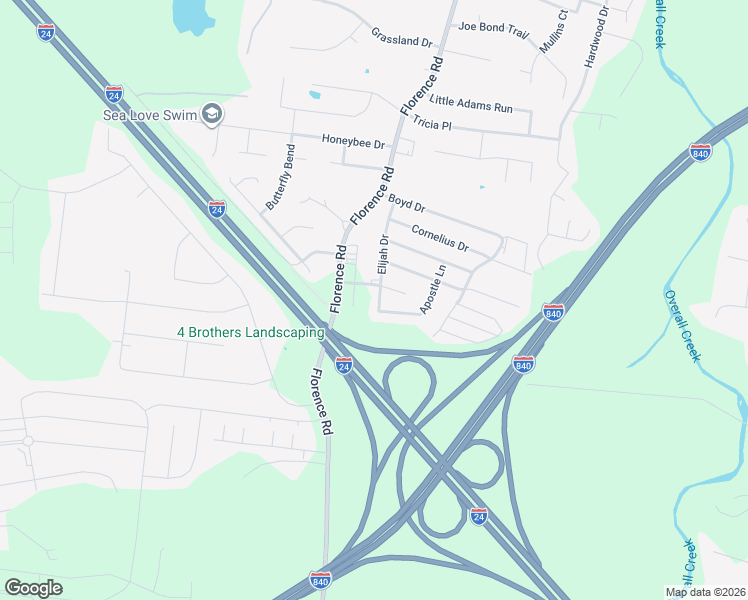 map of restaurants, bars, coffee shops, grocery stores, and more near 2625 Elijah Drive in Murfreesboro