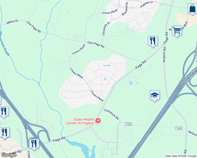 map of restaurants, bars, coffee shops, grocery stores, and more near 237 Shakespeare Drive in Morrisville