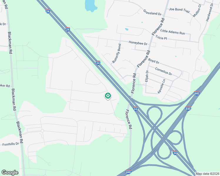map of restaurants, bars, coffee shops, grocery stores, and more near 310 Heatherwood Drive in Murfreesboro
