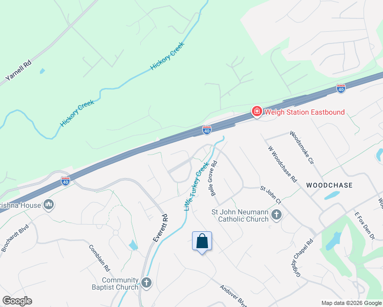 map of restaurants, bars, coffee shops, grocery stores, and more near 12341 Cotton Blossom Lane in Farragut