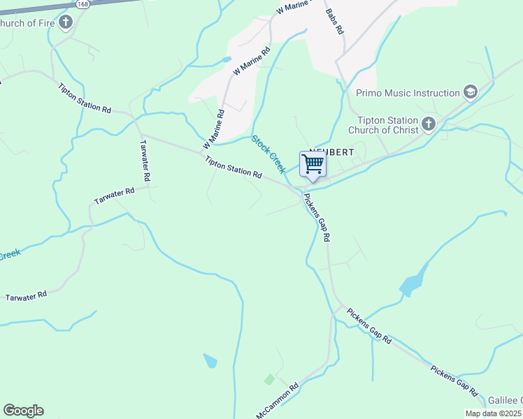 map of restaurants, bars, coffee shops, grocery stores, and more near 735 Sportster Way in Knoxville