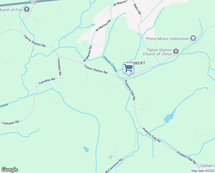 map of restaurants, bars, coffee shops, grocery stores, and more near 735 Sportster Way in Knoxville