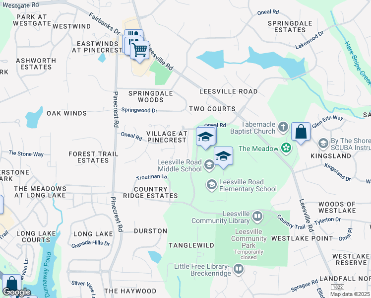 map of restaurants, bars, coffee shops, grocery stores, and more near 7925 Strawberry Meadows Street in Raleigh