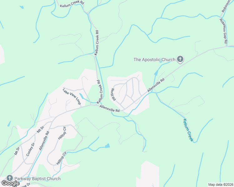 map of restaurants, bars, coffee shops, grocery stores, and more near 1811 Norlil Road in Sevierville