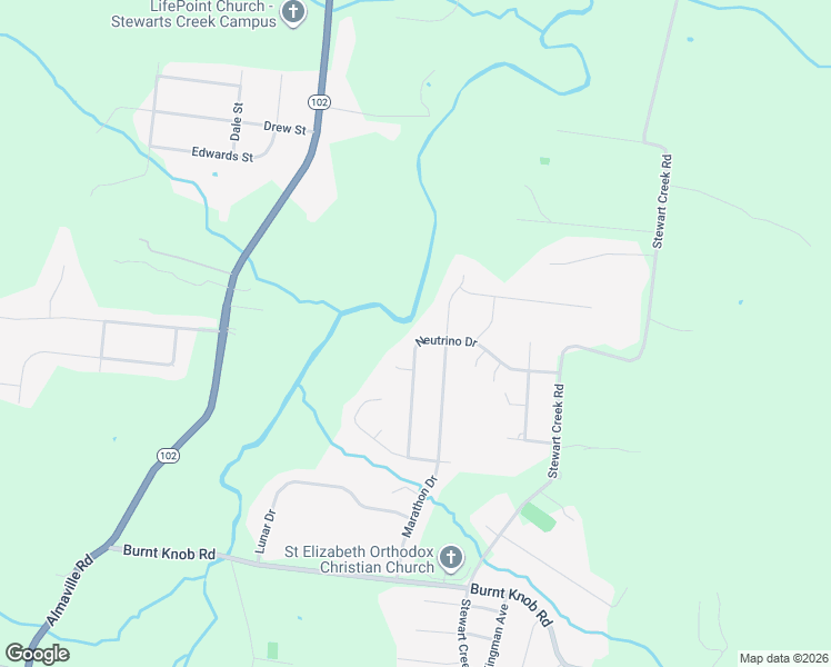 map of restaurants, bars, coffee shops, grocery stores, and more near 1515 Neutrino Drive in Murfreesboro