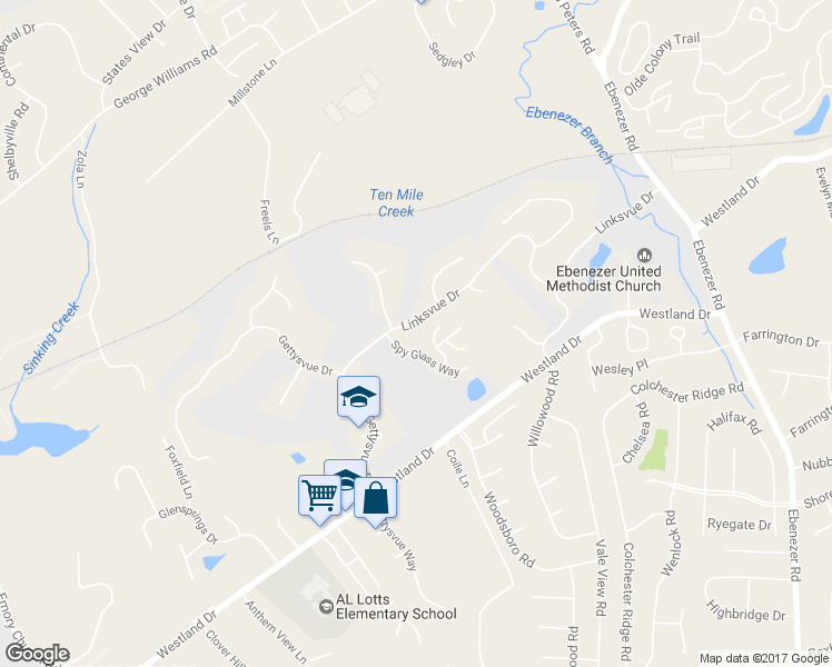 map of restaurants, bars, coffee shops, grocery stores, and more near 9248 Linksvue Drive in Knoxville